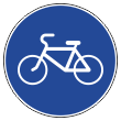 Дорожный знак 4.4.1 «Велосипедная дорожка или полоса для велосипедистов» (металл 0,8 мм, II типоразмер: диаметр 700 мм, С/О пленка: тип Б высокоинтенсив.)